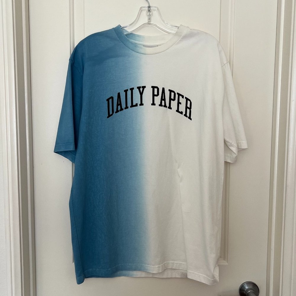 DAILY PAPER 100% Cotton Blue White Medium Men’s T-Shirt